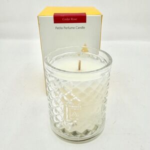 Agraria Cedar Rose Petite Perfume Candle 3.4 oz Glass Jar New in Box